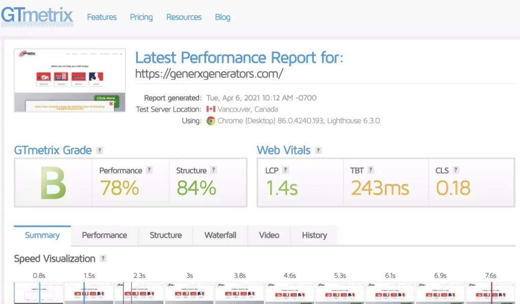 gtmetrix before 1536x899 1 1024x599 1
